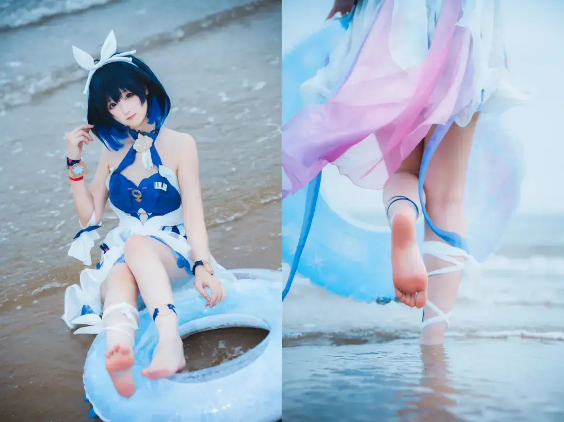 Seele麦麦 – 希儿彼岸浪花cos（海滩）