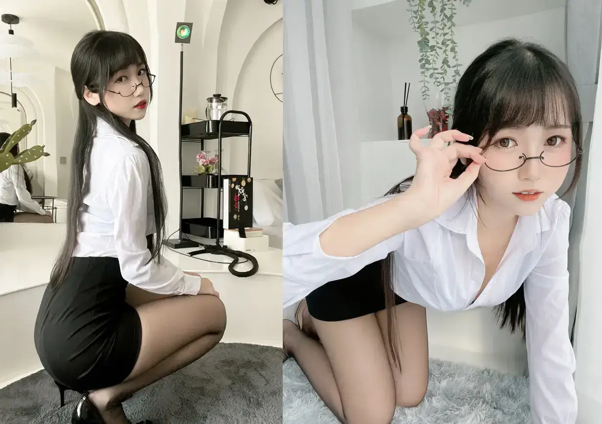 不呆猫 – 黑丝包臀裙OL